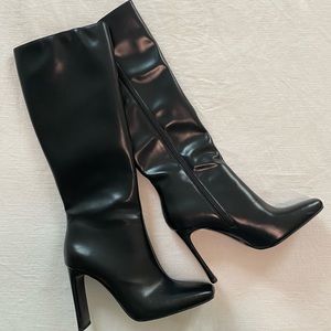 Black knee high boots